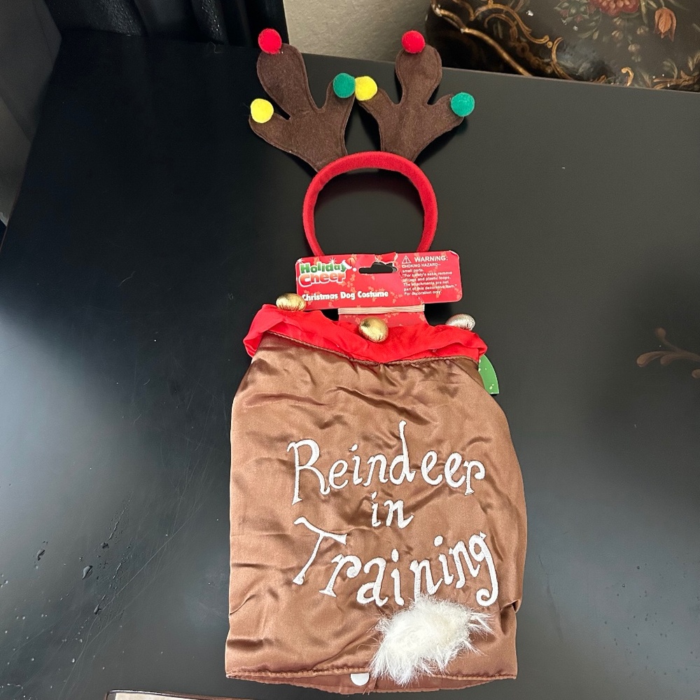 Reindeer in Training Dog Costume. Size S. NWT